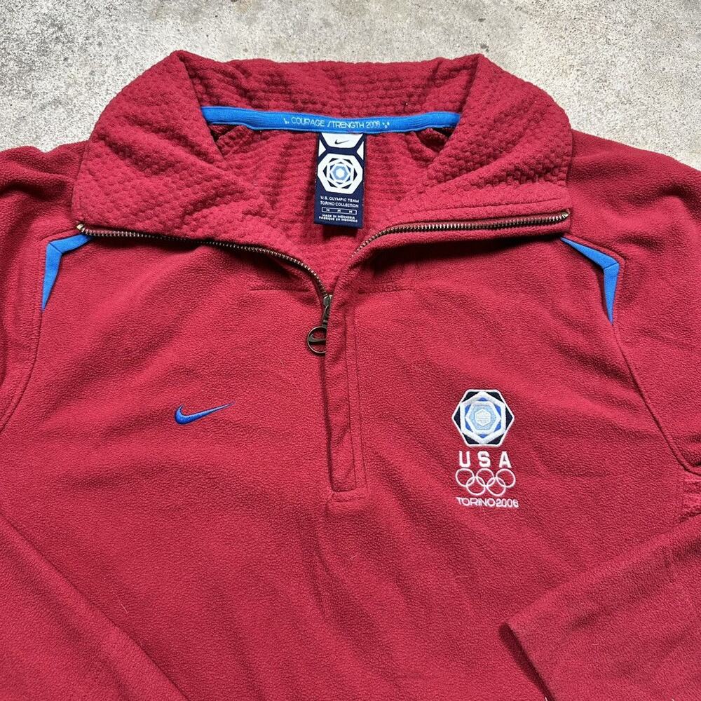 VTG 2006 Nike Torino Winter Olympics Fleece 1/4 Zip Size M